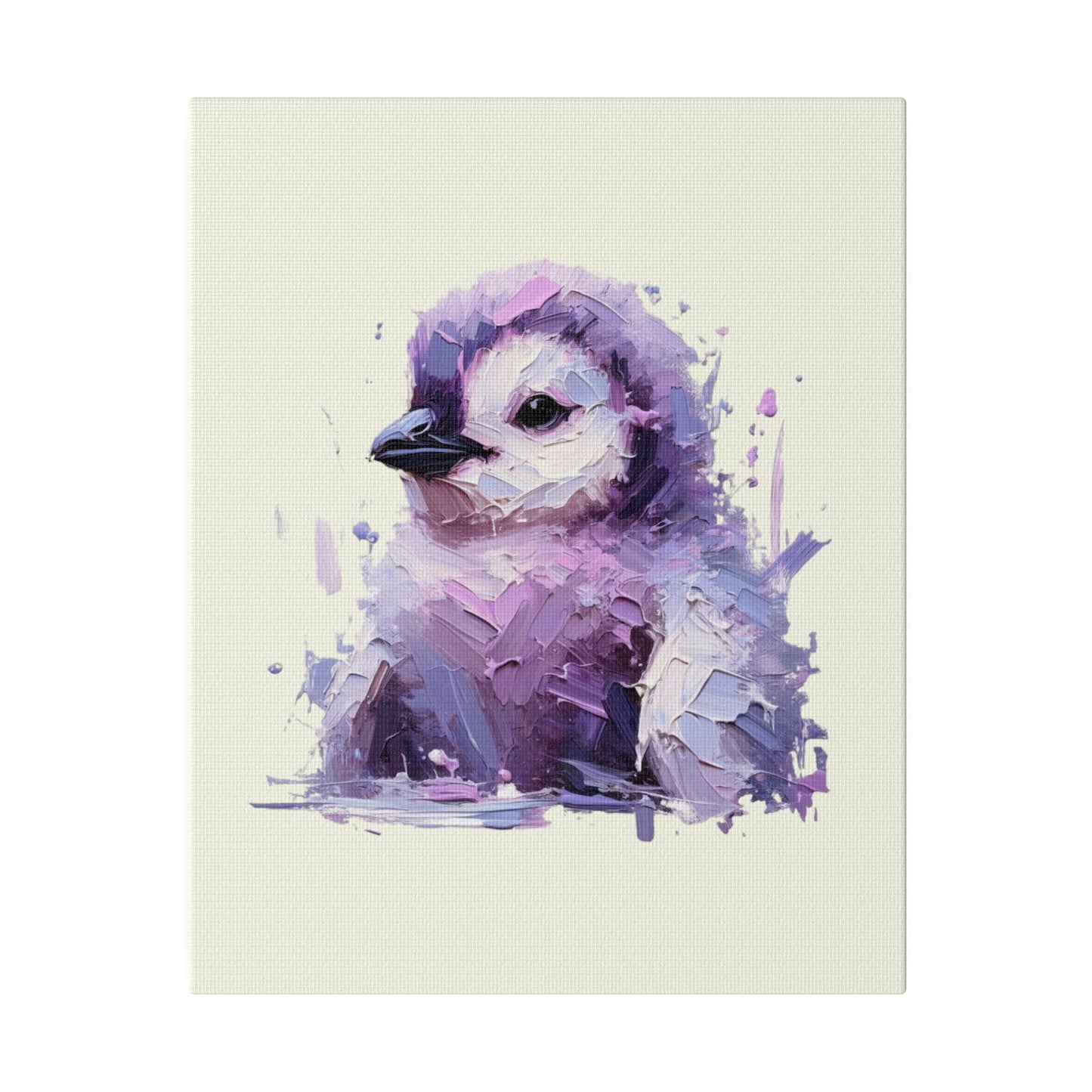 Baby Penguin Canvas - Purple