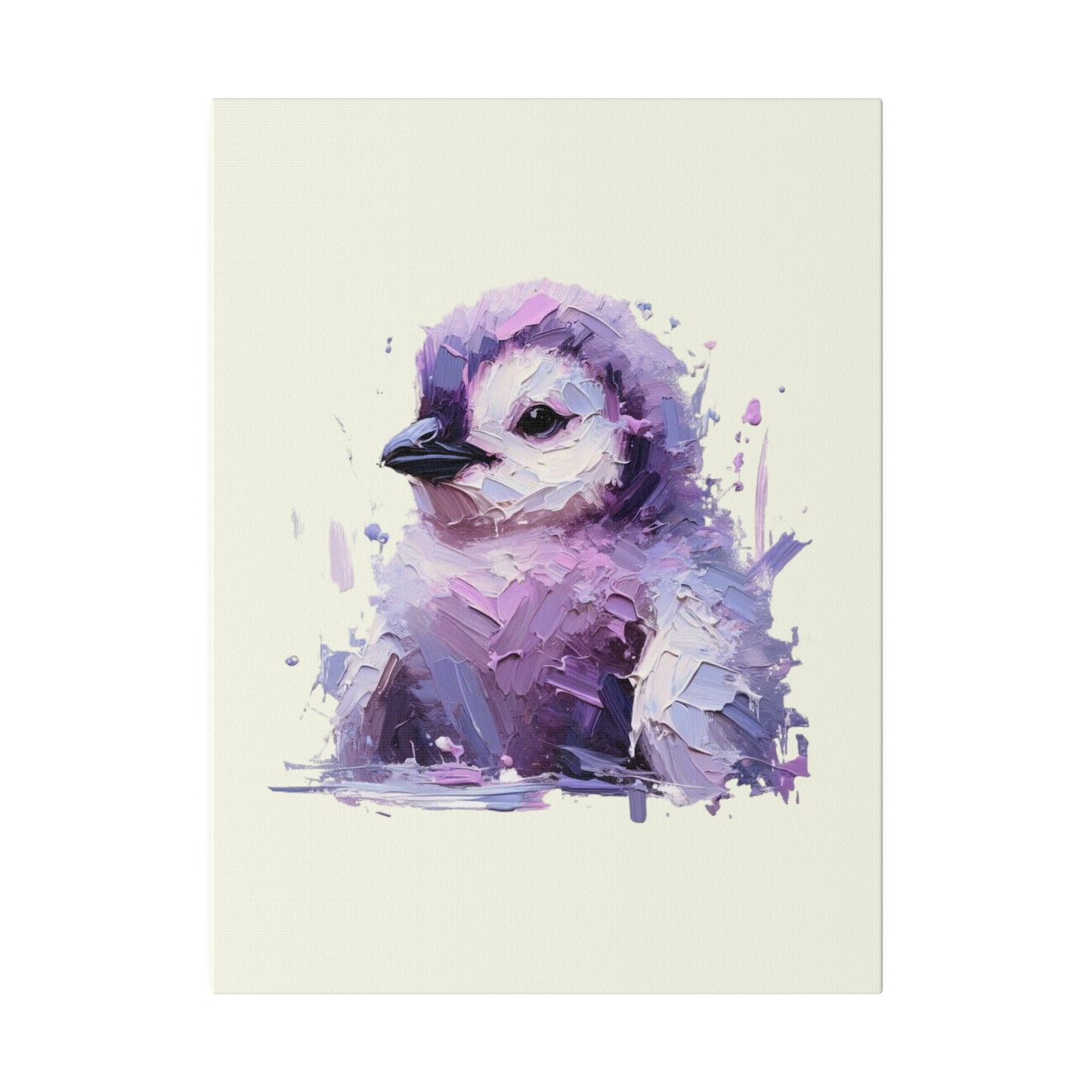 Baby Penguin Canvas - Purple