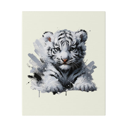 Baby White Tiger Canvas