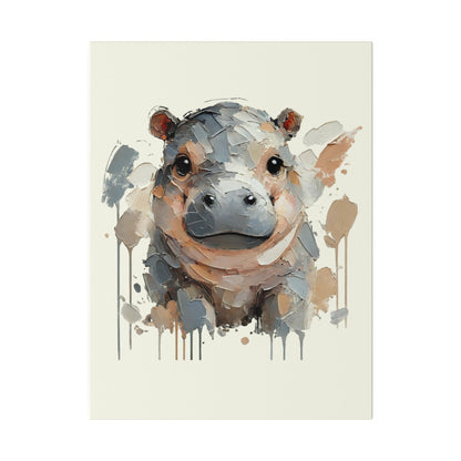 Baby Hippo Canvas