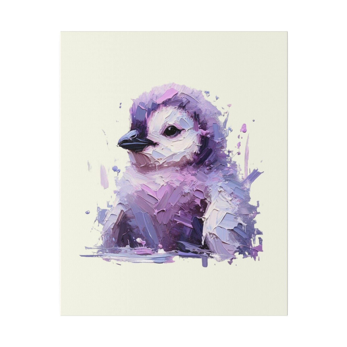 Baby Penguin Canvas - Purple