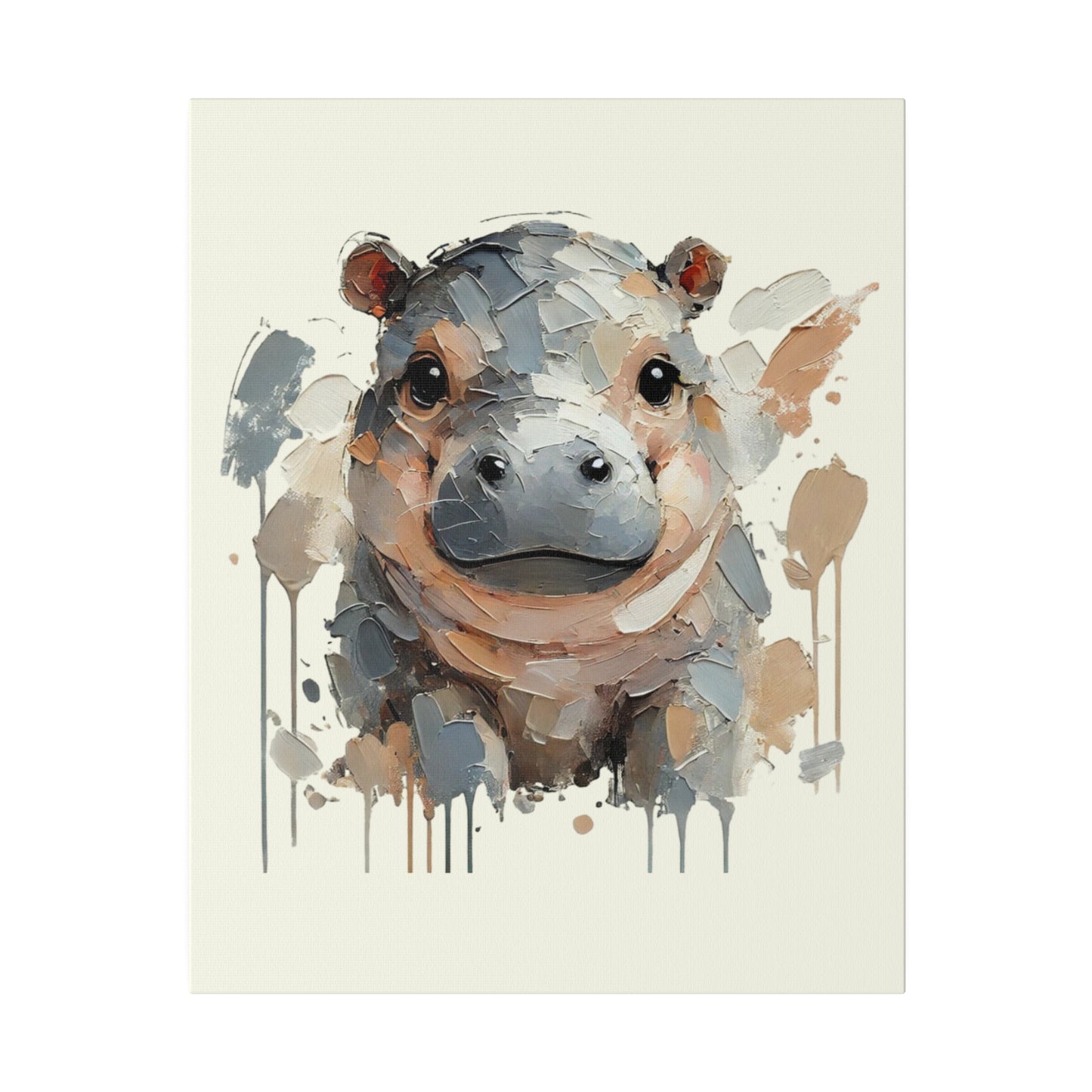 Baby Hippo Canvas