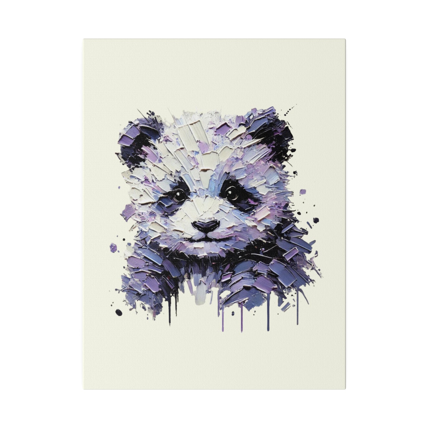 Baby Panda Canvas - Purple