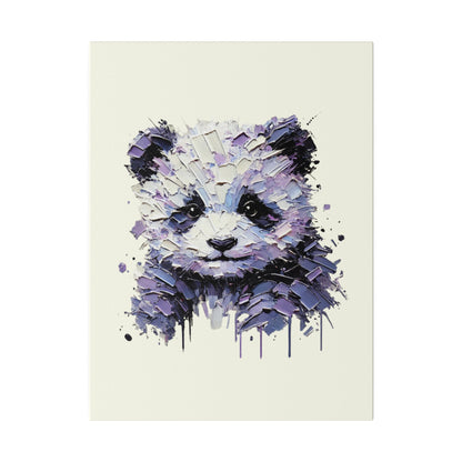 Baby Panda Canvas - Purple