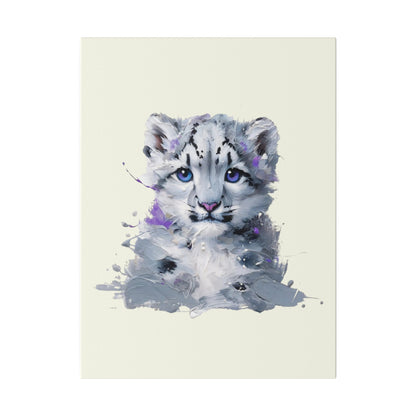 Baby Snow Leopard Canvas - Purple