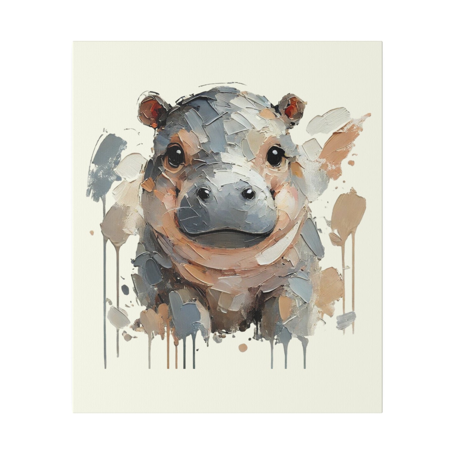 Baby Hippo Canvas