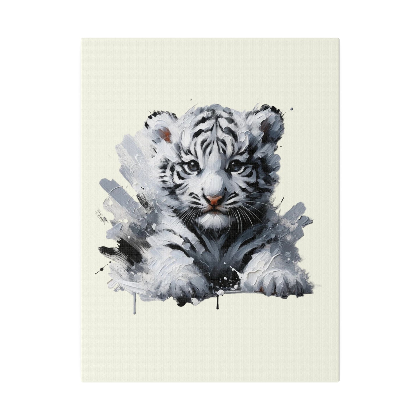 Baby White Tiger Canvas