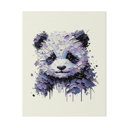 Baby Panda Canvas - Purple