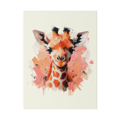 Baby Giraffe Canvas - Pink