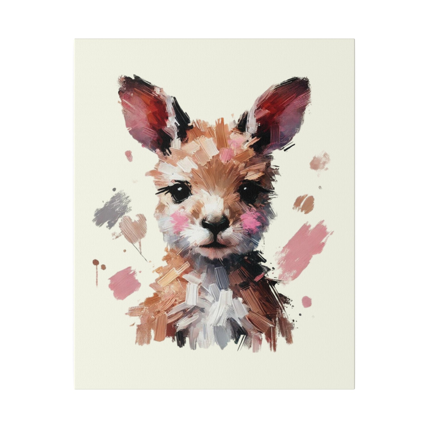 Baby Kangaroo Canvas - Pink