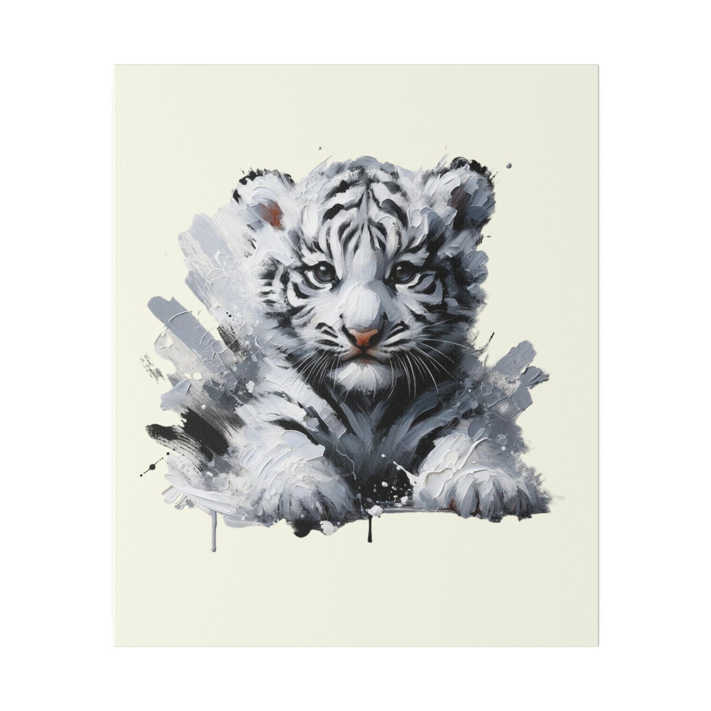 Baby White Tiger Canvas