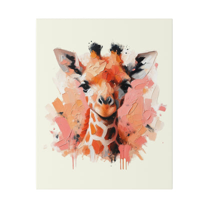 Baby Giraffe Canvas - Pink