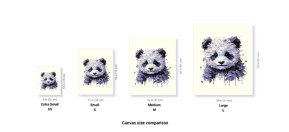 Baby Panda Canvas - Purple