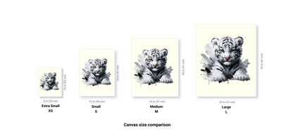 Baby White Tiger Canvas