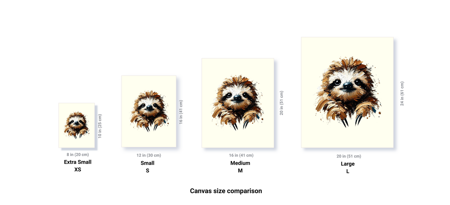 Baby Sloth Canvas