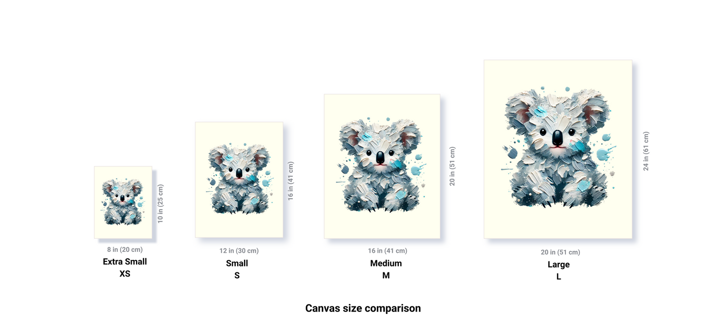 Baby Koala Canvas - Blue