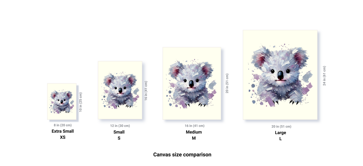 Baby Koala Canvas - Purple