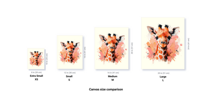 Baby Giraffe Canvas - Pink