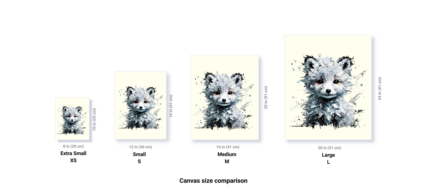 Baby Snow Fox Canvas