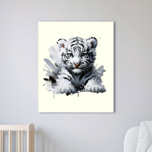 Baby White Tiger Canvas