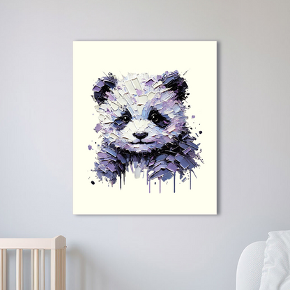 Baby Panda Canvas - Purple