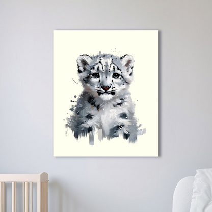 Baby Snow Leopard Canvas