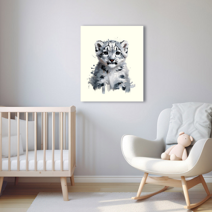 Baby Snow Leopard Canvas