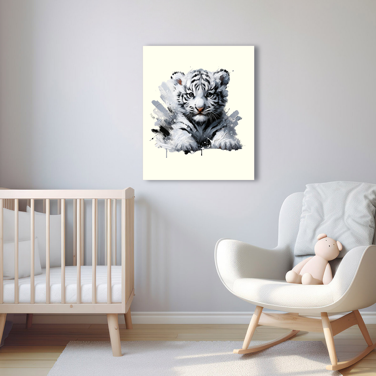 Baby White Tiger Canvas