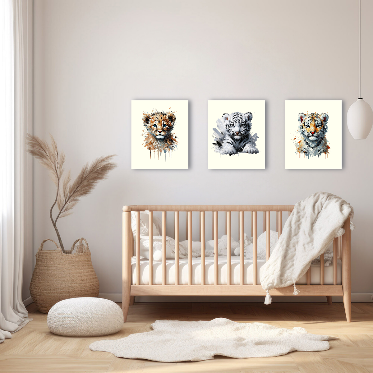 Baby White Tiger Canvas